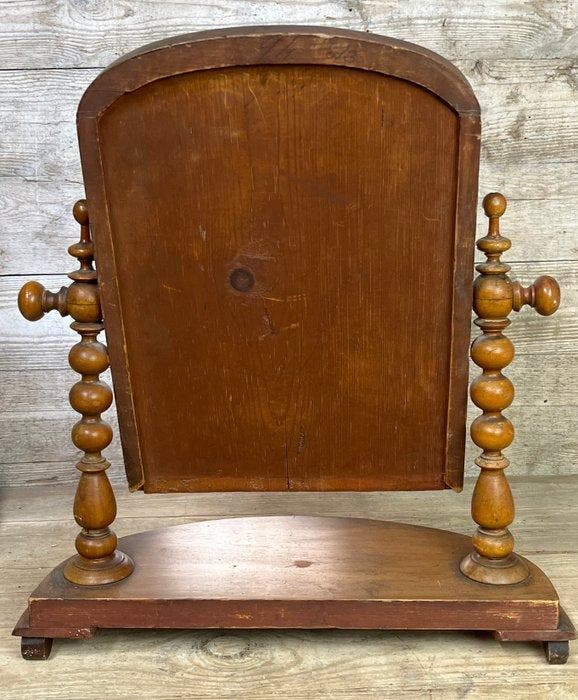 Miroir de table - Bois - ancien kapspiegel, Antiek en Kunst, Curiosa en Brocante