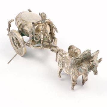 J. Weeda - Bierwagen - Miniatuur figuur - .835 zilver