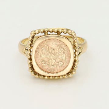 Ring - 18 karaat Geel goud, Roségoud, Nieuw