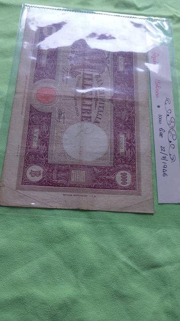 Italie. - 1000 Lire - 22/07/1946 - Grande M - Gigante BI