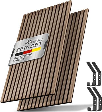 Wandpanelen - Akoestische panelen - Lattenwand - 2 stuks - 1, Verzenden, Nieuw