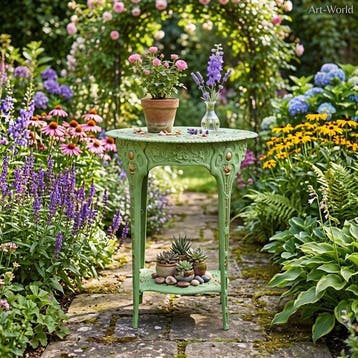 Table - Fonte - Art Nouveau, Antiquités & Art