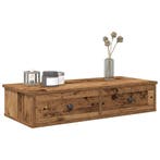 vidaXL Wandschap met lades 80x31x17 cm bewerkt hout oud, Verzenden