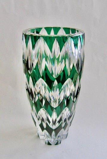 Val Saint Lambert - René Delvenne - Vaas - Kristal - Model:, Antiek en Kunst