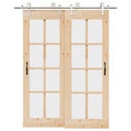 vidaXL Schuifdeur onderdelenset 183 cm roestvrij staal, Verzenden, Nieuw