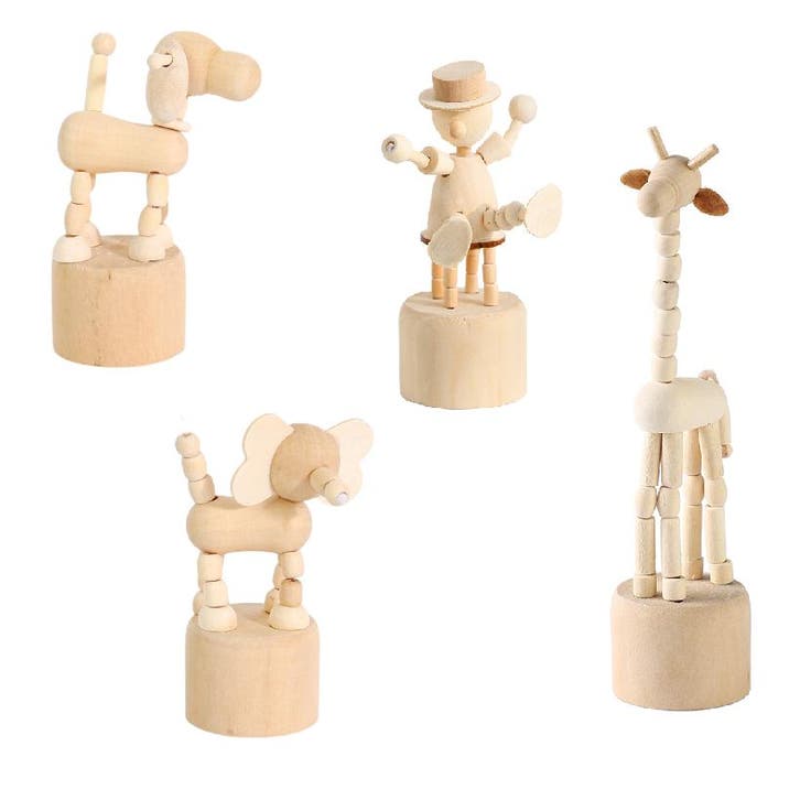 4 Houten Dier Decoratie Scandinavische Stijl Raamdecoratie V, Collections, Collections Autre, Envoi