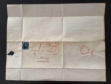 Belgique 1851 - Lot de vieilles lettres de Léopold Ier, Gestempeld