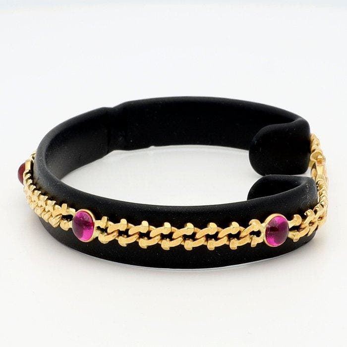 Armband - 18 karaat Geel goud - Robijn, Handtassen en Accessoires, Armbanden