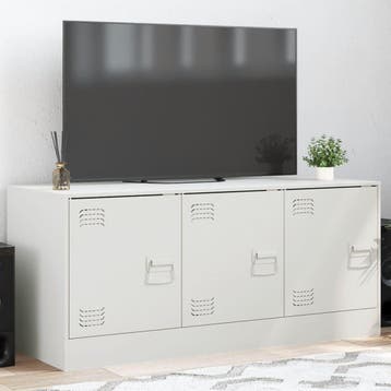 vidaXL Tv-meubel 99x39x44 cm staal wit, Verzenden