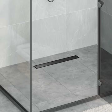 vidaXL 2 in 1 Doucheafvoer Zwart 50 cm Roestvrij staal 304, Doe-het-zelf en Bouw, Sanitair, Verzenden, Nieuw