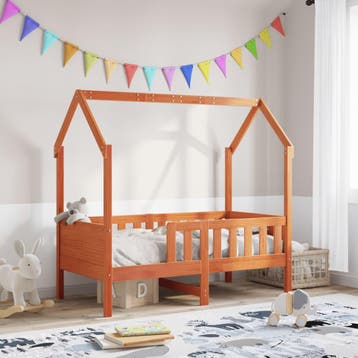 vidaXL Bedhuis wasbruin massief grenenhout 70x140 cm, Verzenden