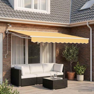 vidaXL Elektrisch Uitschuifbare Zonneluifel Zand 3,5 x 2 m, Verzenden