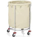 Linnenwagen | RVS/Nylon | Incl. Waszak | Wielen (Geremd) |, Verzenden