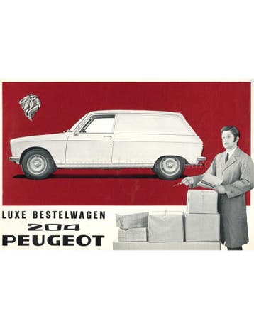 1970 PEUGEOT 204 BESTELWAGEN LEAFLET NEDERLANDS