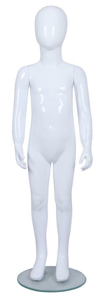 *TIP*  Faceless etalagepop kind glossy wit 5-6 jaar mt 110/, Ophalen of Verzenden