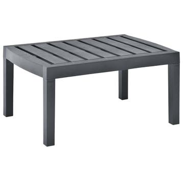 vidaXL Tuintafel 78x55x38 cm kunststof antracietkleurig, Jardin & Terrasse, Tables de jardin, Verzenden