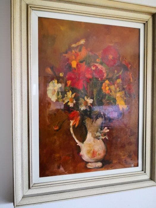 Giovanni Bisson (1930-2016) - Fiori, Antiek en Kunst, Kunst | Schilderijen | Klassiek