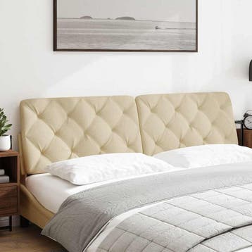 vidaXL Hoofdbordkussen 180 cm stof crèmekleurig, Huis en Inrichting, Verzenden, Nieuw