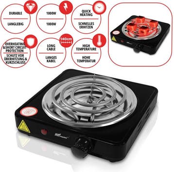 Elektrische Kolenbrander - 1000W - Zwart - Broil-Master, Verzenden