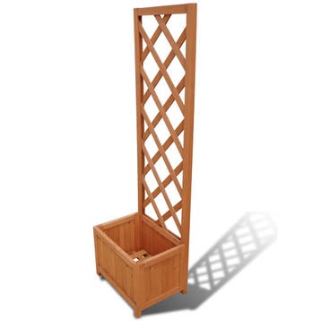 vidaXL Plantenbak met klimrek 40x30x135 cm, Verzenden