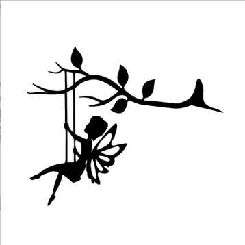 Elfje Boomprikker - Boomsteker Tuin Metaal Zwart - Silhouet, Verzenden, Nieuw