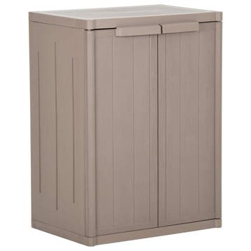 vidaXL Tuinkast 65x45x88 cm polypropyleen hout-look bruin, Huis en Inrichting, Verzenden, Nieuw