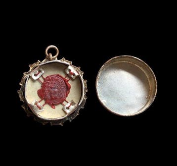 Reliekhouder - Metaal, Glas, Textiel, Was - 1900-1910 -