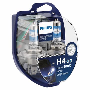 Philips H4 Racing Vision GT200 12342RGTS2 Autolampen, Verzenden