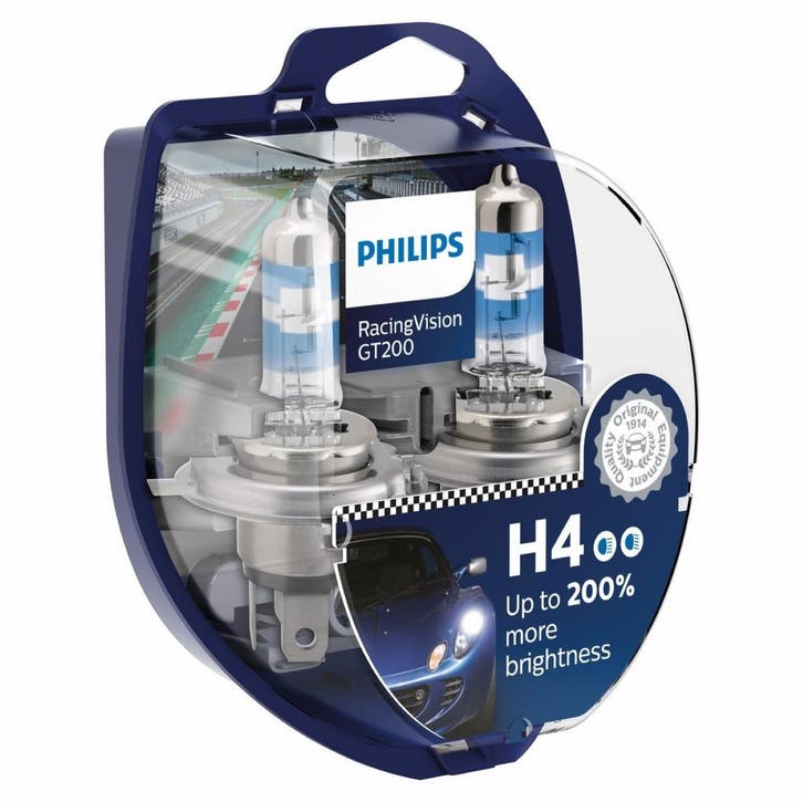 Philips H4 Racing Vision GT200 12342RGTS2 Autolampen, Autos : Pièces & Accessoires, Éclairage, Envoi