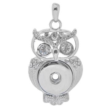 Fako Bijoux - Kettinghanger - Click Buttons - Uil, Handtassen en Accessoires, Kettingen, Verzenden, Nieuw