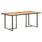 vidaXL Eettafel 180 cm ruw mangohout, Huis en Inrichting, Tafels | Eettafels, Verzenden, Nieuw