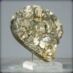 Pyrite dorée de grande taille, première qualité, rare Cœur-