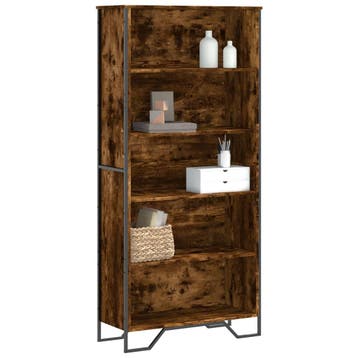 vidaXL Boekenkast 80x31x169 cm bewerkt hout gerookt, Verzenden, Nieuw