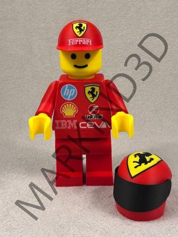 Lego Minifiguur - Racers - Ferrari F1 figure, Nieuw