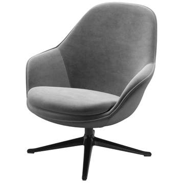 BoConcept Draaibare Fauteuil Adelaide Fluweel - Outlet, Gebruikt, Verzenden, Minder dan 75 cm, Hollywood Regency