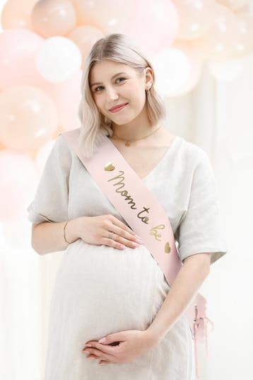 Roze Sjerp Mom To Be 75cm, Verzenden, Nieuw