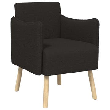 vidaXL Accentstoel Zwart Bouclé, Verzenden, Nieuw