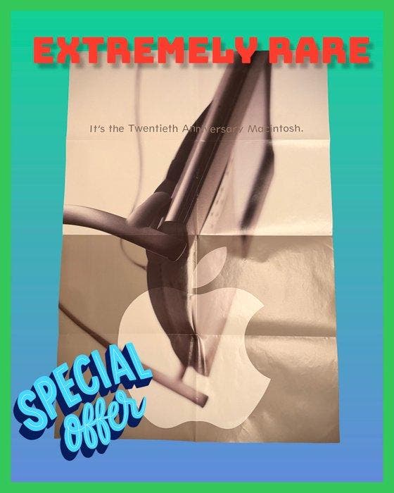 Apple Twentieth Anniversary Mac poster - Computer, Games en Spelcomputers, Spelcomputers | Overige Accessoires
