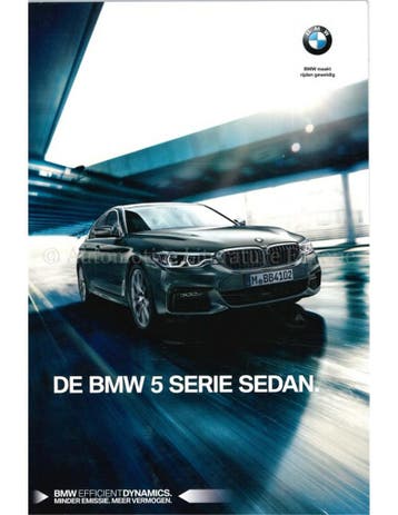 2017 BMW 5 SERIE SEDAN BROCHURE NEDERLANDS, Nieuw