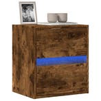 vidaXL Tv-wandmeubel met LED-verlichting 41x31x45 cm gerookt, Verzenden, Nieuw