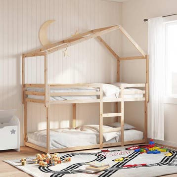 vidaXL Kinderbedhuisje 213x85,5x144,5 cm massief grenenhout, Verzenden