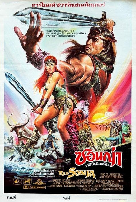 Arnold Schwarzenegger - Red Sonja / Kalidor - Original Thai, Collections, Cinéma & Télévision