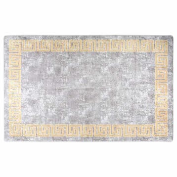 vidaXL Vloerkleed wasbaar 160x230 cm grijs, Verzenden, Nieuw