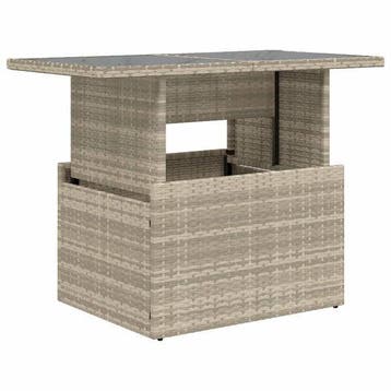 Tuintafel rattan verstelbaar | Tweede kansje | OP = OP, Tuin en Terras, Tuintafels, Verzenden, Zo goed als nieuw, Rechthoekig