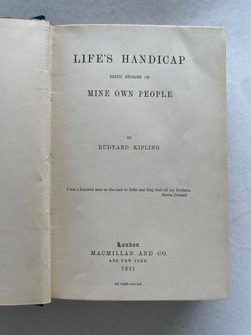 Rudyard Kipling (1856-1936) - Lifes Handicap: Being Stories