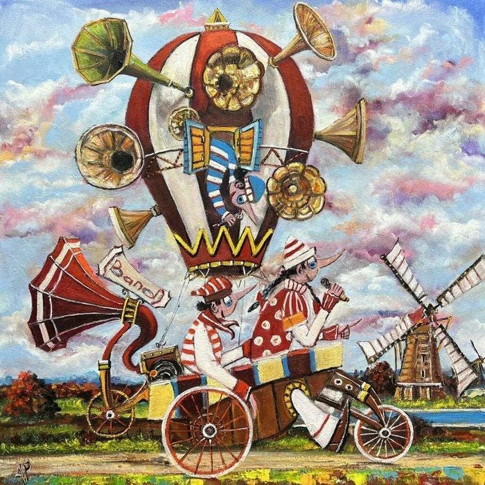 Artur Pachta - Oh, there will be a little concert, Antiek en Kunst, Kunst | Schilderijen | Modern