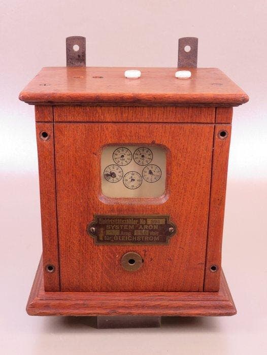 Elektrizitätszähler No 394 System Aron - Technisch, Antiek en Kunst, Antiek | Wandborden en Tegels