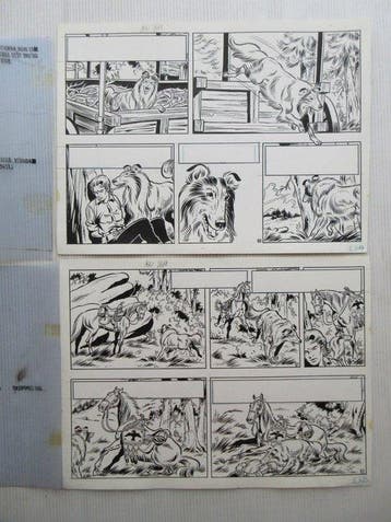 Bessy - Originele pagina (p.23) - De roodschimmel - 1, Boeken, Nieuw
