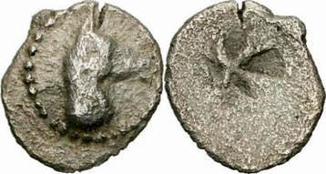 520-480 v Chr Mende Makedonien Hemiobol 520-480 B C Esels..., Verzenden