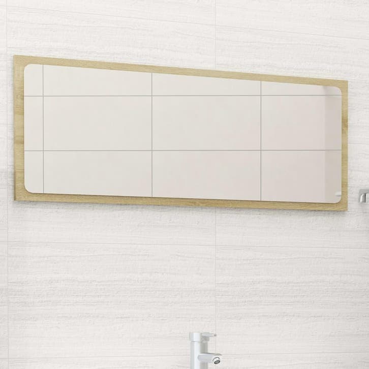 vidaXL Badkamerspiegel 90x1,5x37 cm spaanplaat sonoma, Huis en Inrichting, Tafels | Kaptafels, Nieuw, Verzenden
